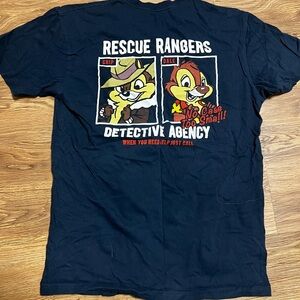 Disney Navy Blue T-Shirt with Chip and Dale Rescue Rangers